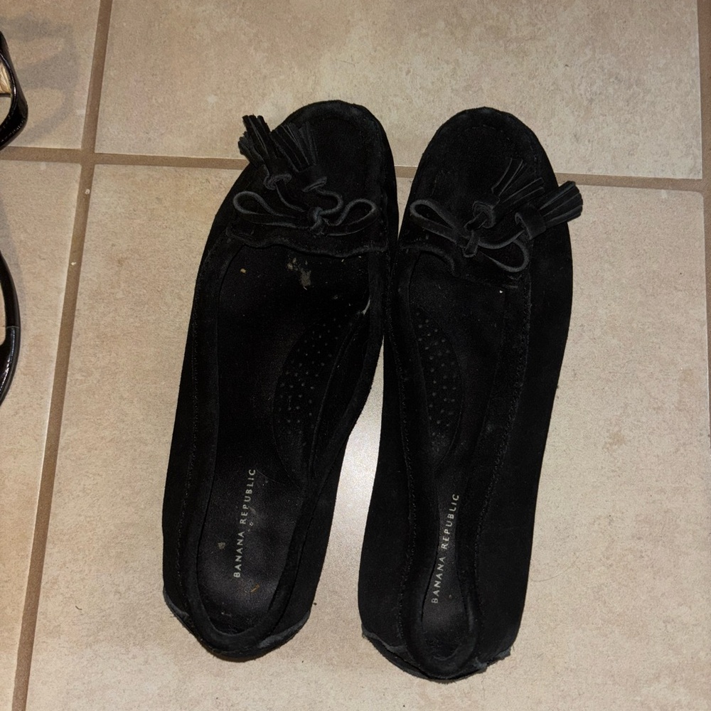 Black banana republic flats women size 8
